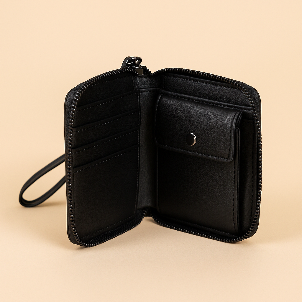 Monedero Negro Compacto